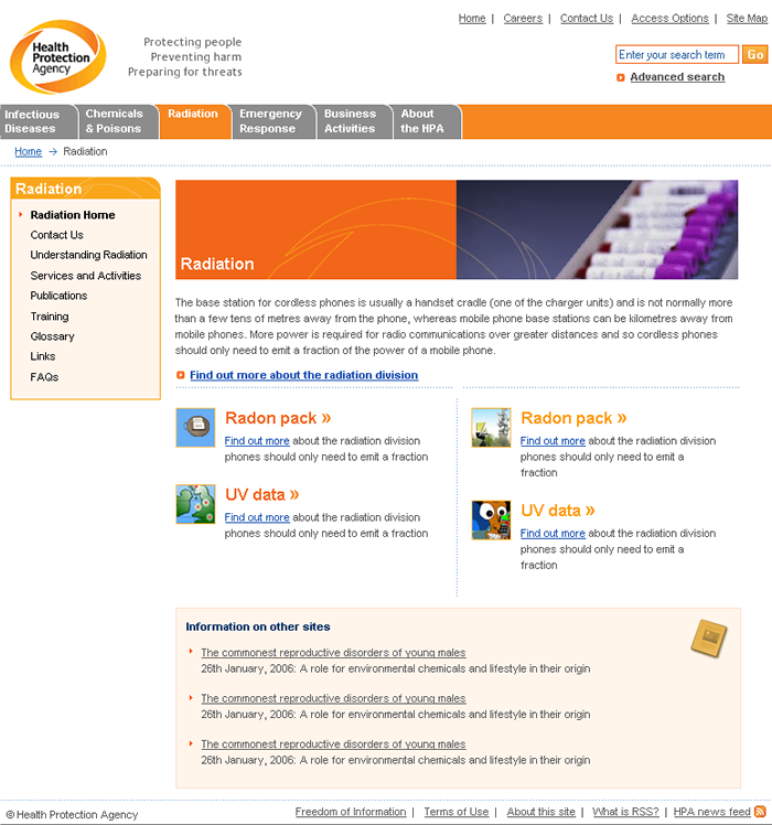 HPA section page design